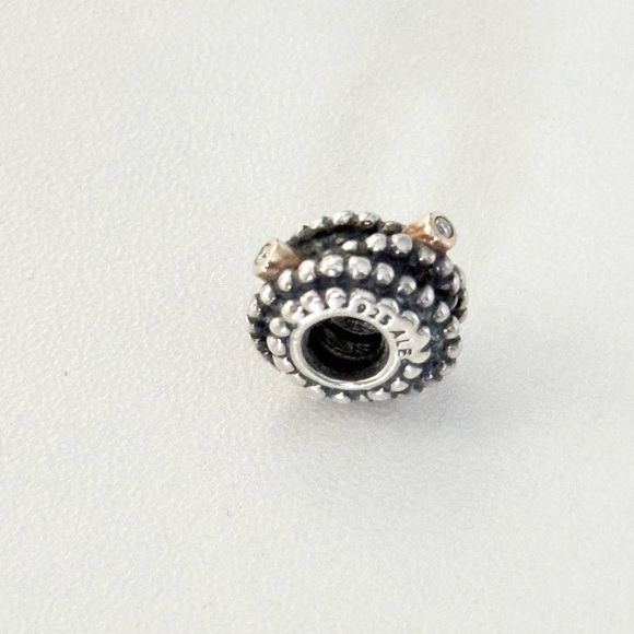 Pandora 925 14K Gold Diamond Entangled Beauty Rare Retired Bead Charm - Picture 4 of 8